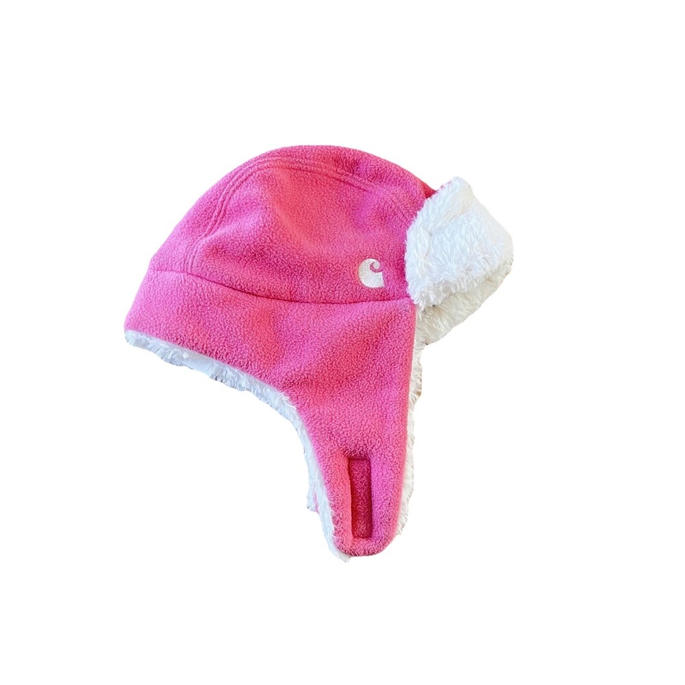 Carhartt Infant Beanie Pink Sherpa Ear Flap Fleece Lined Warm Outdoor Hat